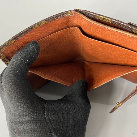 💯% Authentic Vintage Louis Vuitton Monogram Elise Trifold Canvas Leather Wallet - Picture 10 of 14